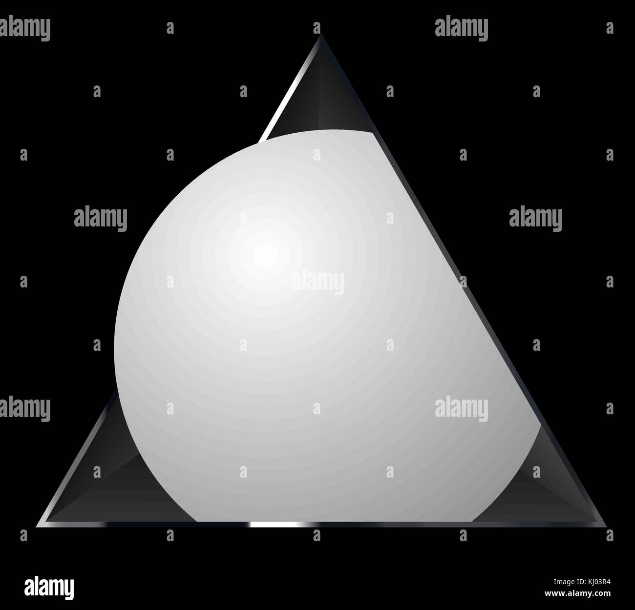 Abstraktion von Dreiecken und Kreis/Center/business Logo Stock Vektor
