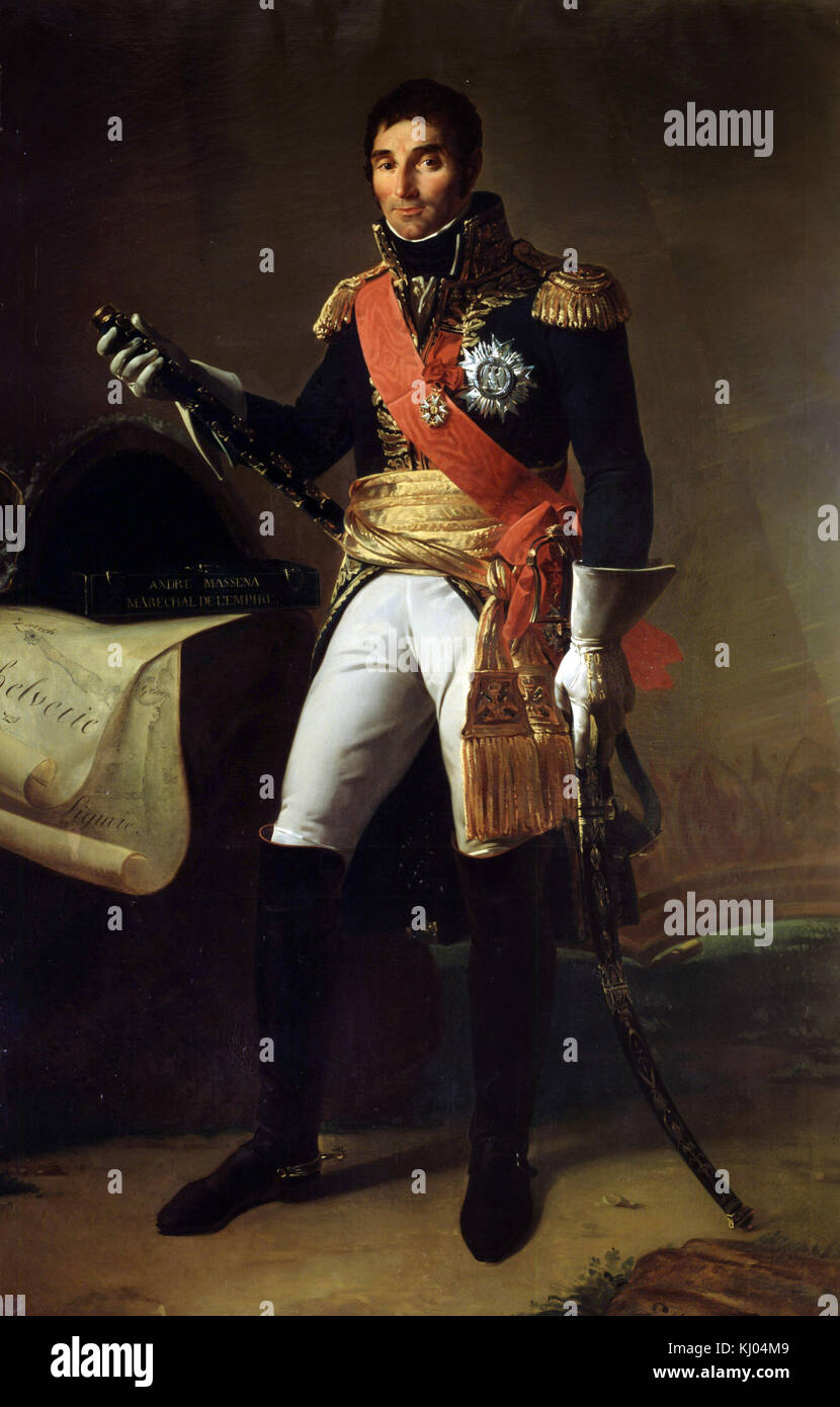 Edme Adolphe Fontaine-Portrait von André Masséna, Herzog von Rivoli (1756-1817), Prinz von Essling, Marschall des Reichs Stockfoto
