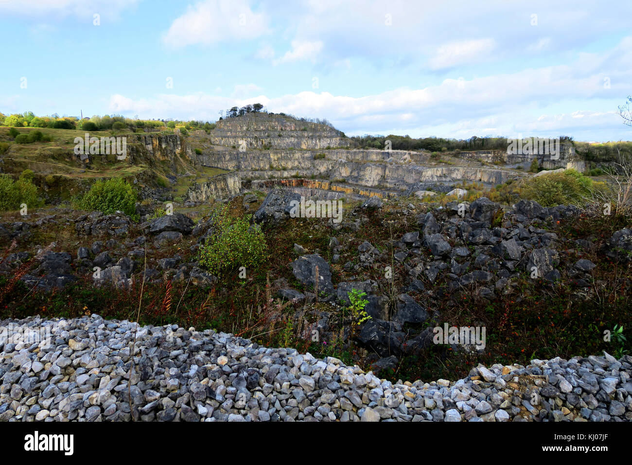 Middlepeak Steinbruch wirksworth Stockfoto