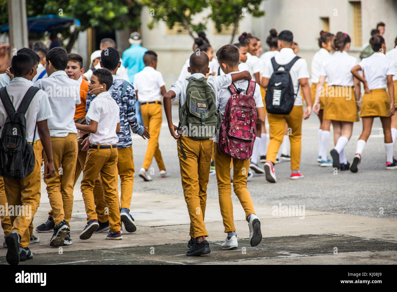 Studenten in Cienfuegos, Kuba Stockfoto