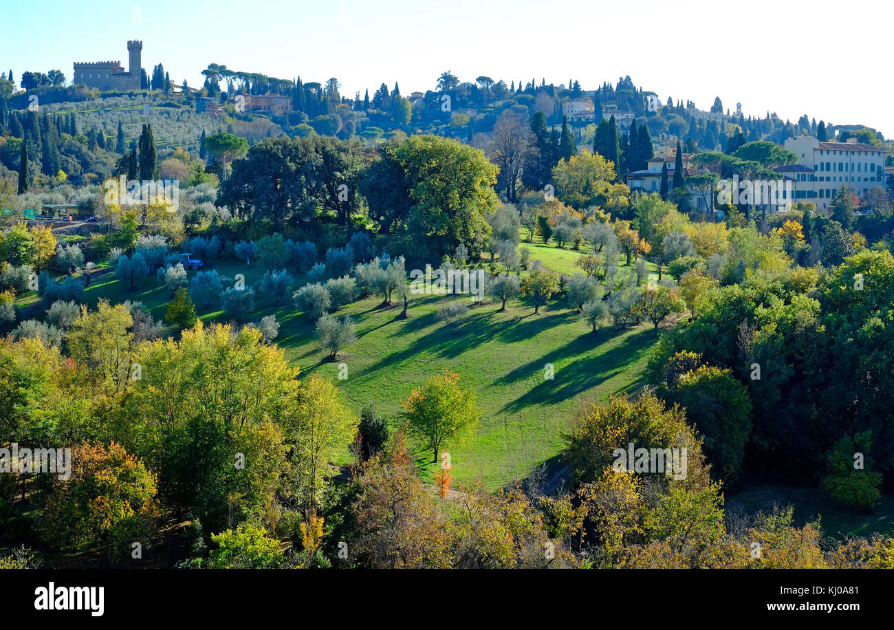 Schöne Landschaft der Toskana, Florenz, Italien Stockfoto