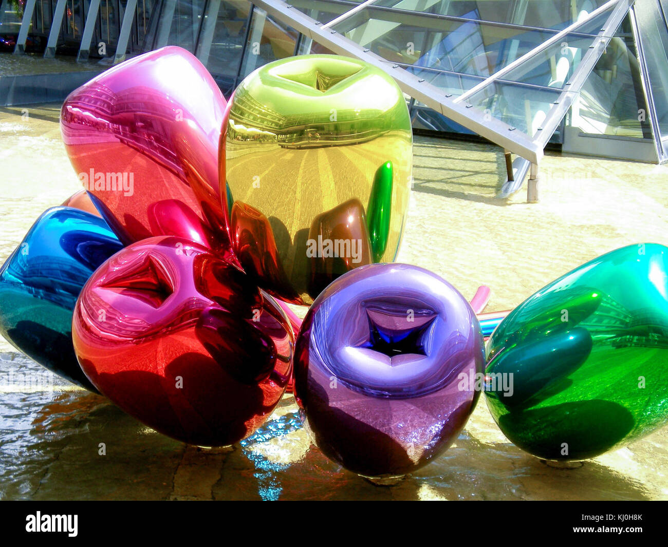 Tulpen Skulptur Jeff Koons Nord-LB Bürogebäude Hannover, 02. Stockfoto