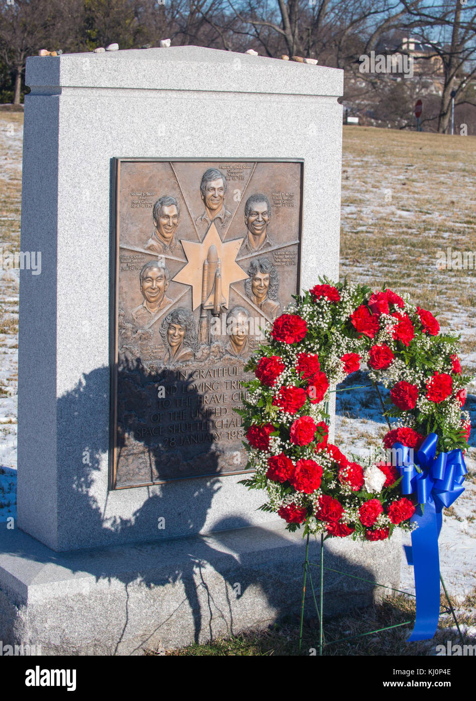 Shuttle Challenger Kranz (16387315781) Stockfoto