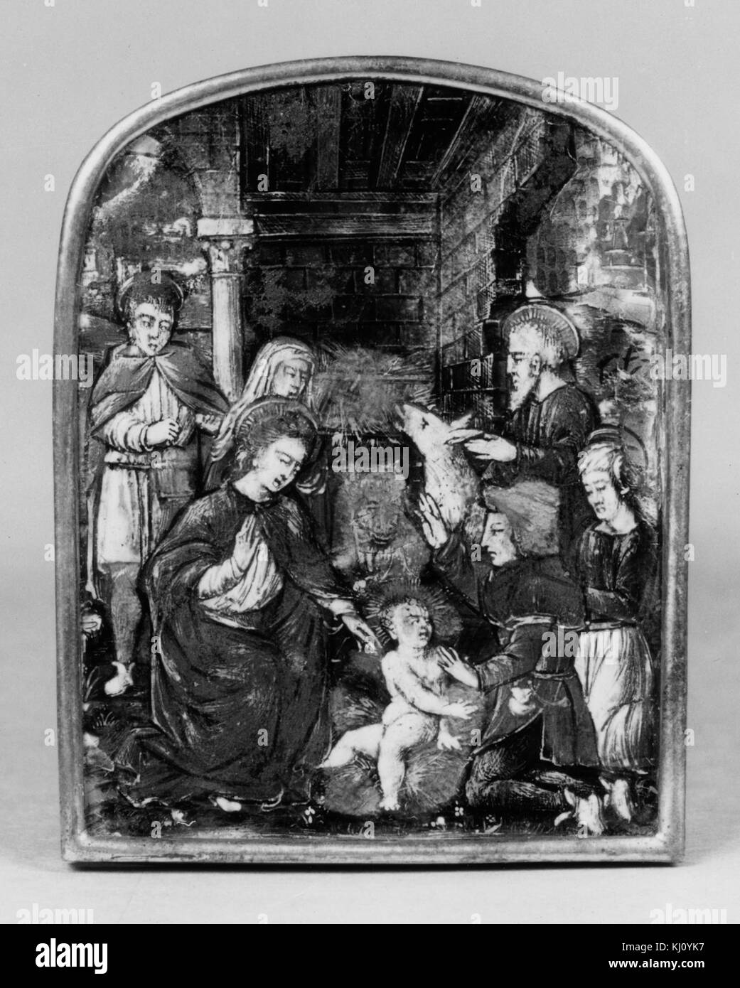 Italienisch - die Anbetung der Hirten - Walters 44122 Stockfoto