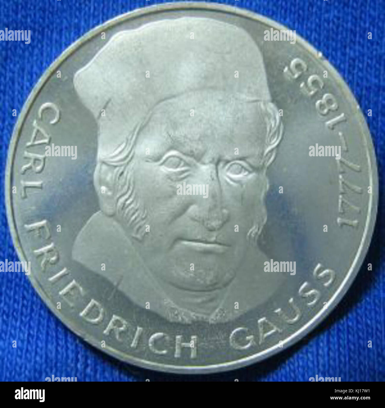 Deutsche Gedenkmuenzen - Carl Friedrich Gauss Stockfoto