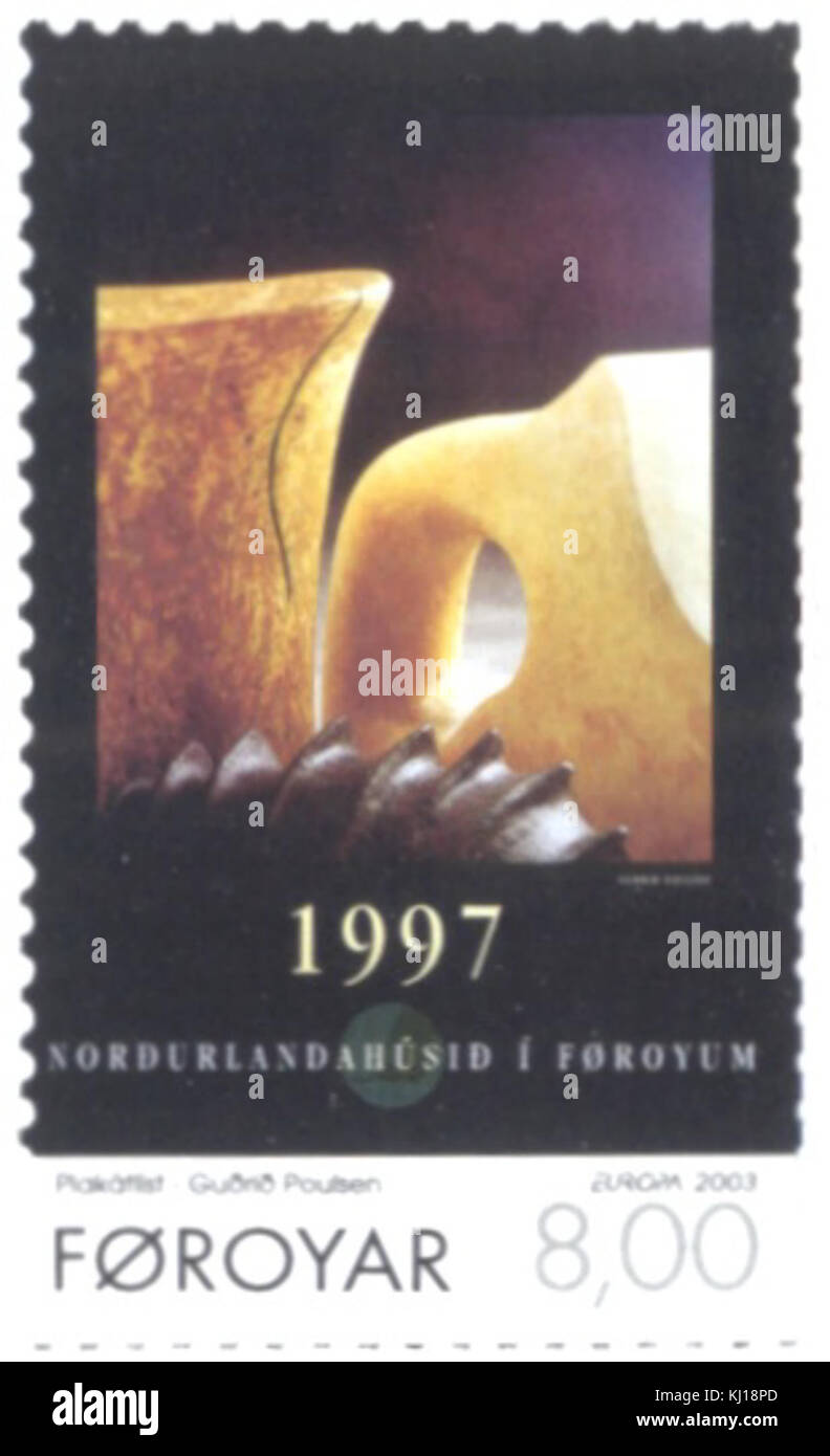 Färöer Stempel 441 Keramik Stockfoto