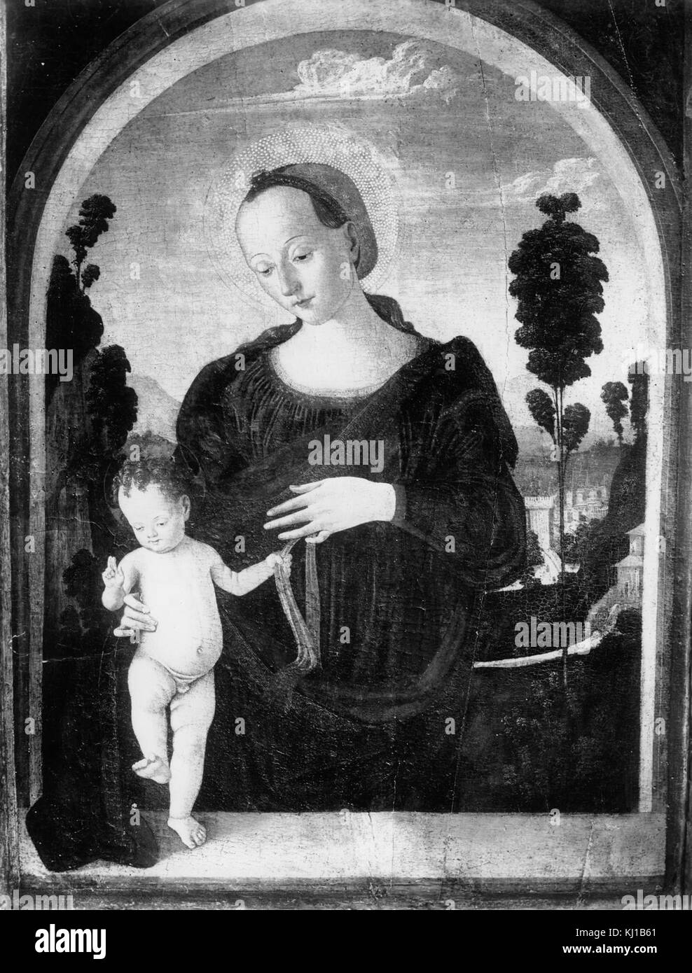 Meister der Liverpool Madonna - Madonna mit Kind - Walters 37482 Stockfoto