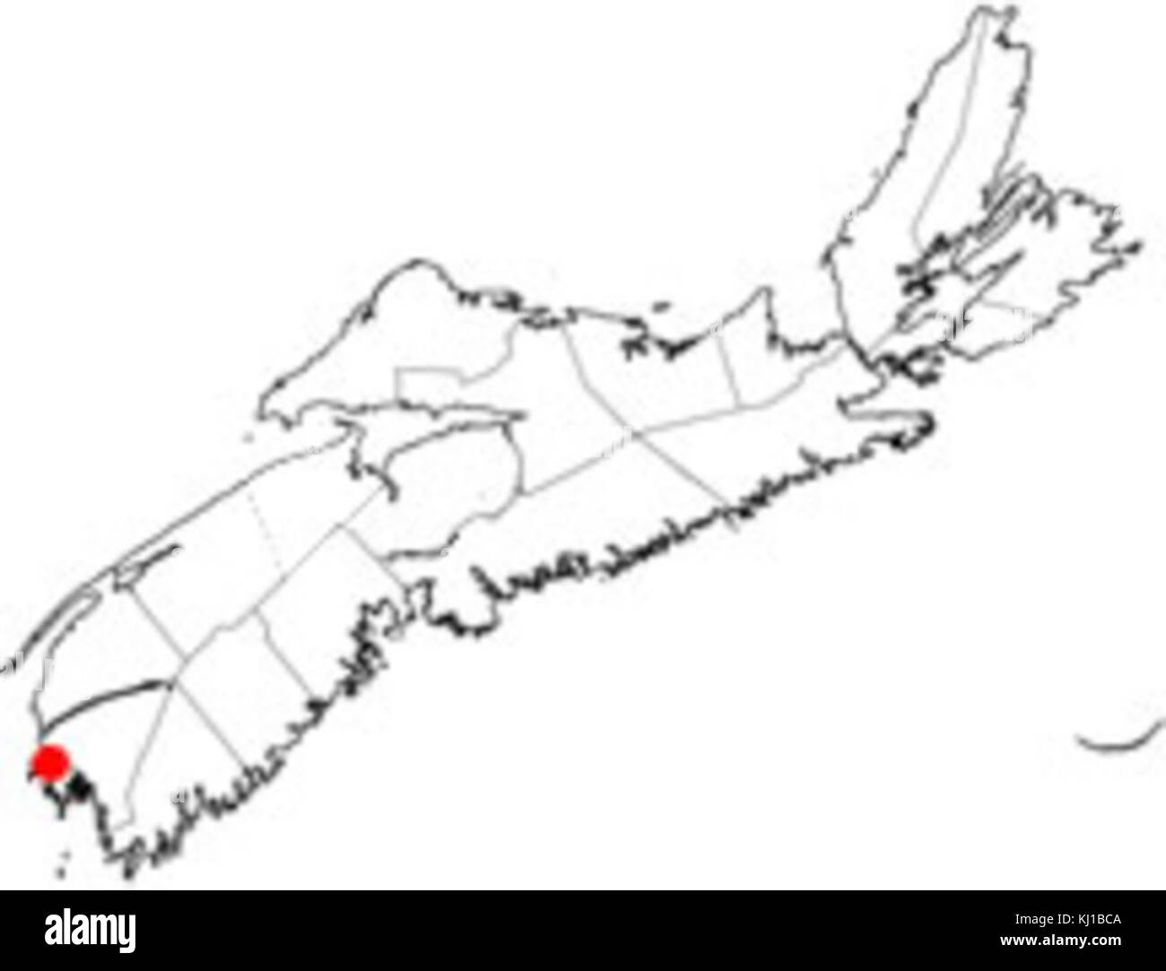 Map of nova scotia Fotos und Bildmaterial in hoher Auflösung Alamy