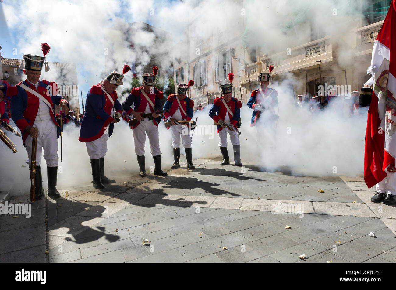 Europa, Frankreich, Var, 83, St Tropez, die Tapferkeit, feuerte blunderbusses. Stockfoto