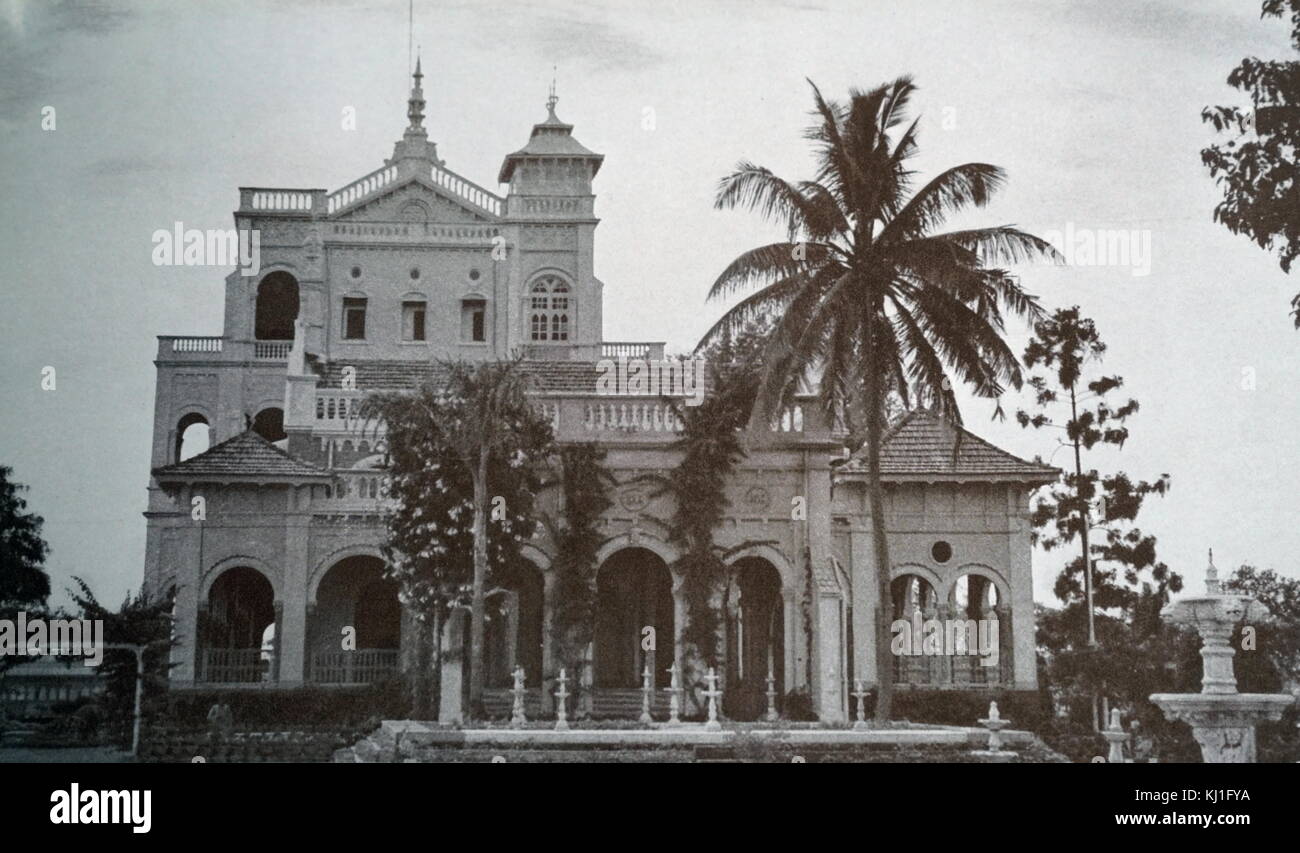 Palast des Aga Khan, Pune, Maharashtra, wurde der Ort, der Internierung für Indiens Unabhängigkeit Führer einschließlich Mahatma Gandhi in 1942-44. Stockfoto