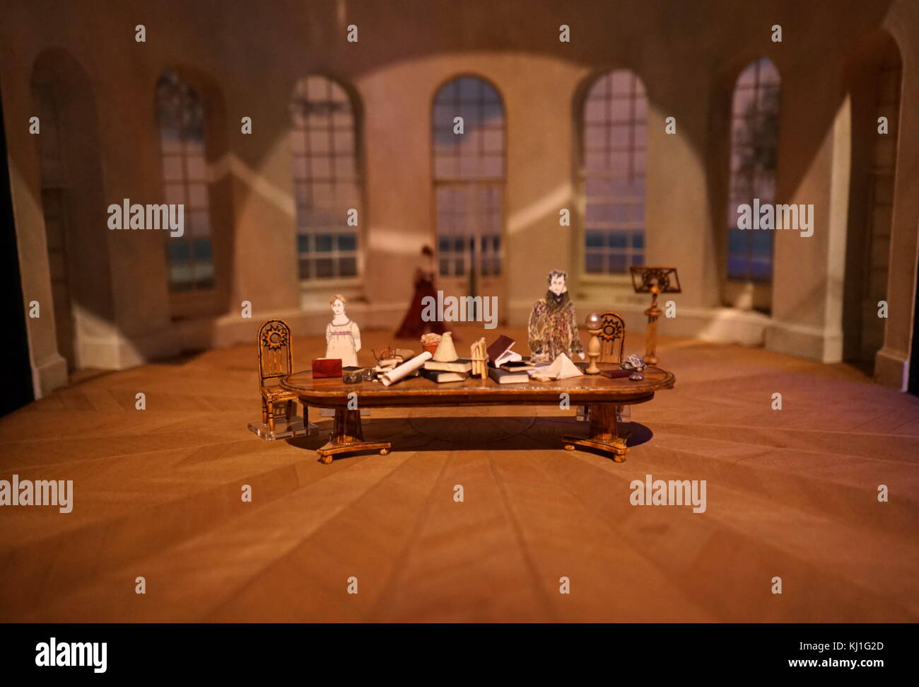 Set Modell von Mark Thompson 1994 Lincoln Center Produktion von Tom Stoppard's Olivier Award-winning play Arcadia befindet sich in einem großen englischen Landhauses, Sidley Park Stockfoto