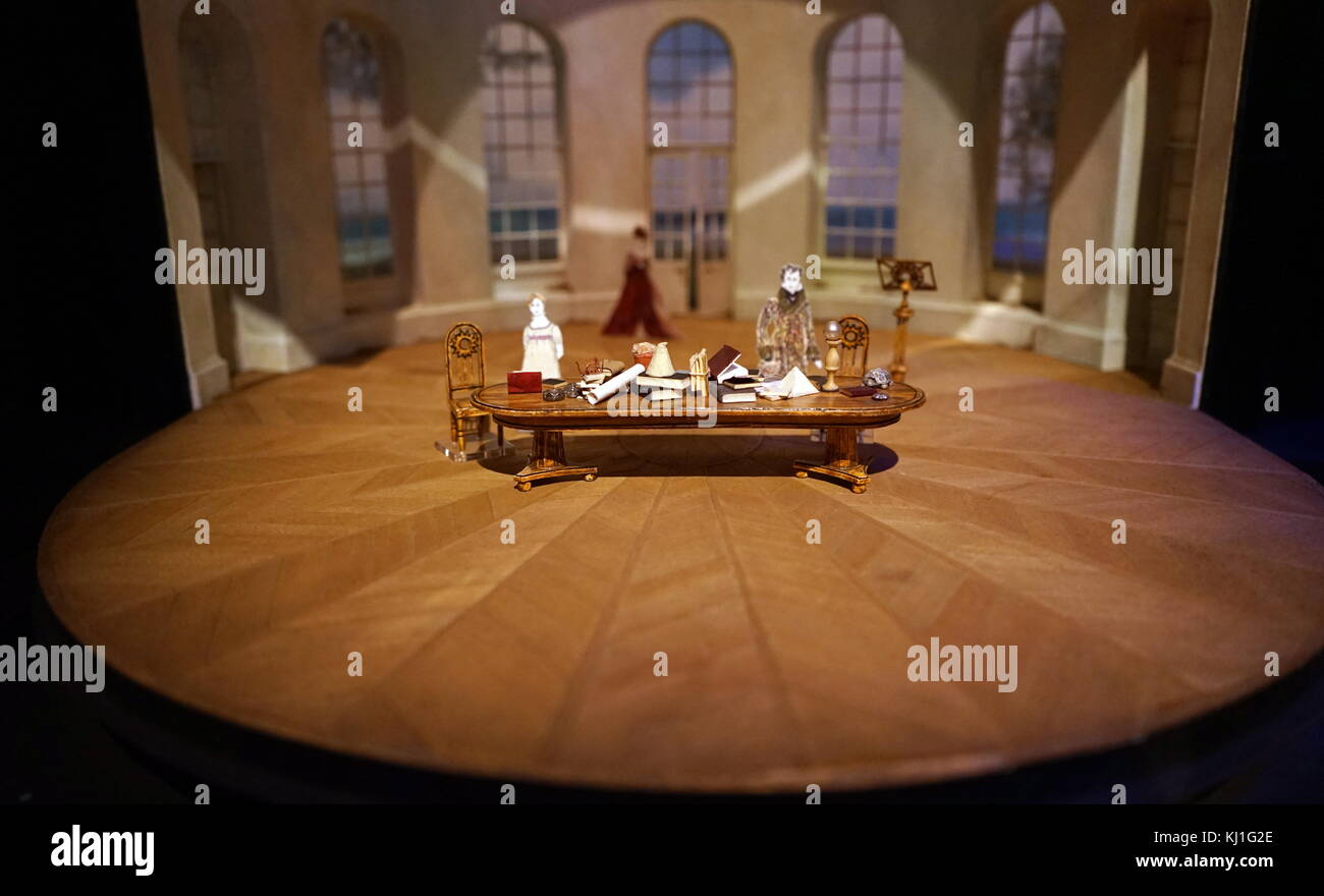Set Modell von Mark Thompson 1994 Lincoln Center Produktion von Tom Stoppard's Olivier Award-winning play Arcadia befindet sich in einem großen englischen Landhauses, Sidley Park Stockfoto