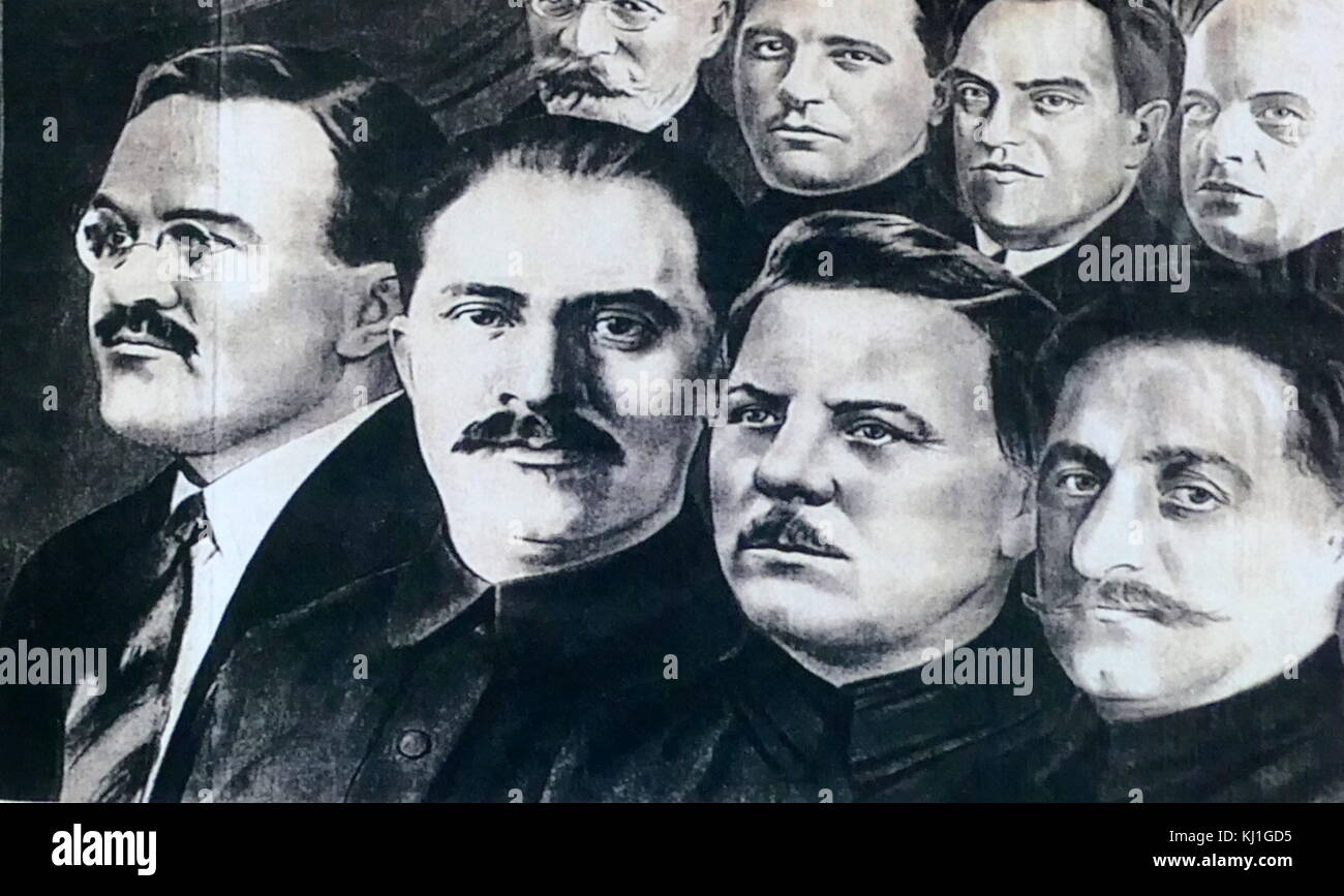 Detail aus "Unter dem Banner von Lenin' Sowjetischen Propagandaplakat, von Gustav Klogis, (1895-1938). Erstellt von: 1933 Stockfoto