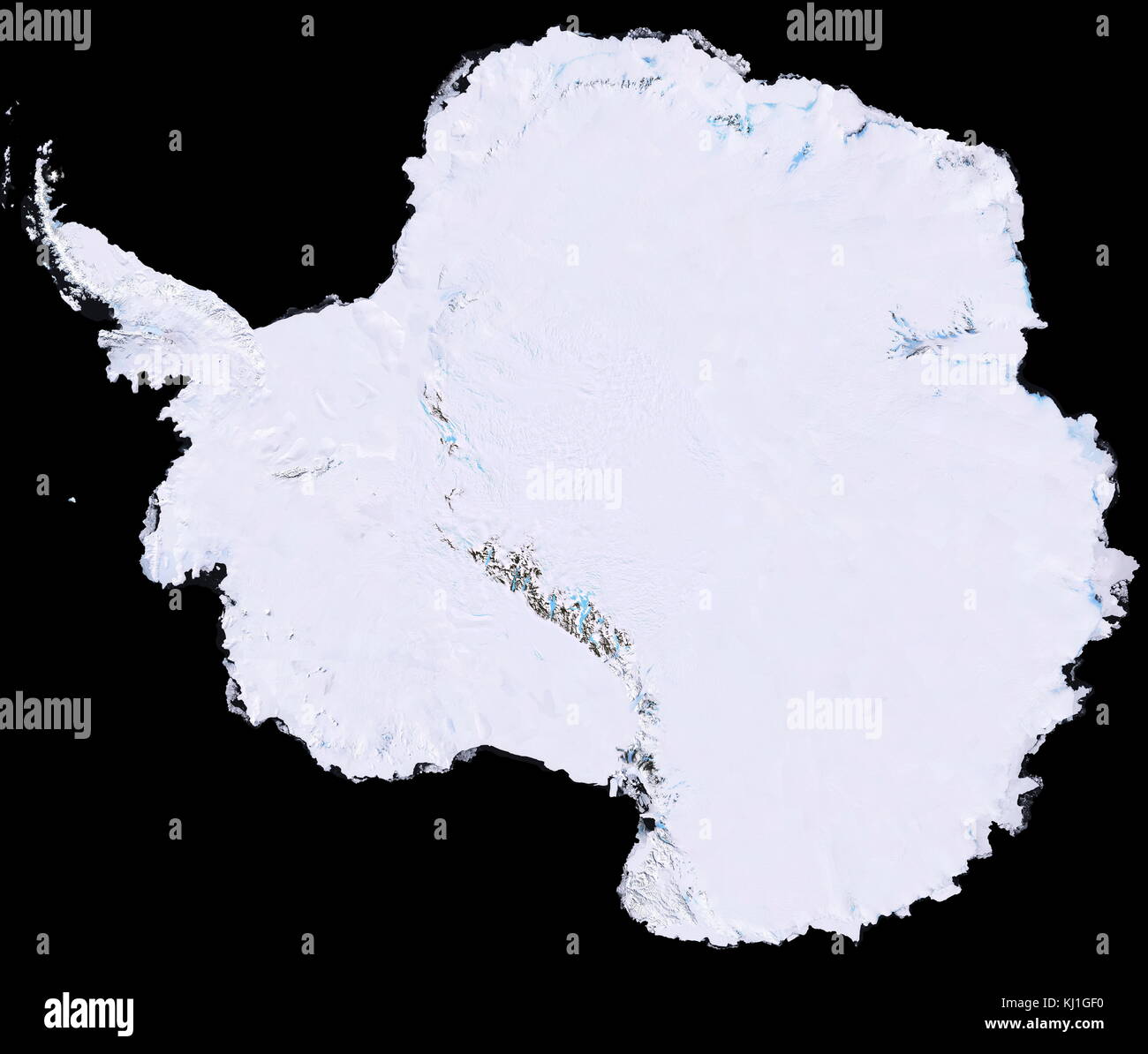 Kontinentale Eisschild. Antarktis im Jahr 2000, auf der der Antarktische Eisschild. Stockfoto