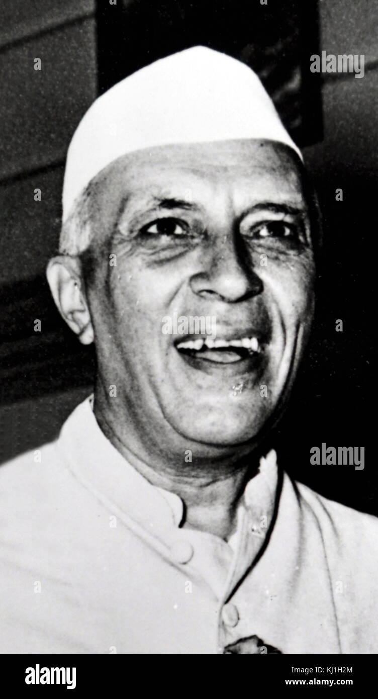 Jawaharlal Nehru (1889-1964), Premierminister von Indien und eine zentrale Figur in der indischen Politik vor und nach der Unabhängigkeit. 1950 Stockfoto