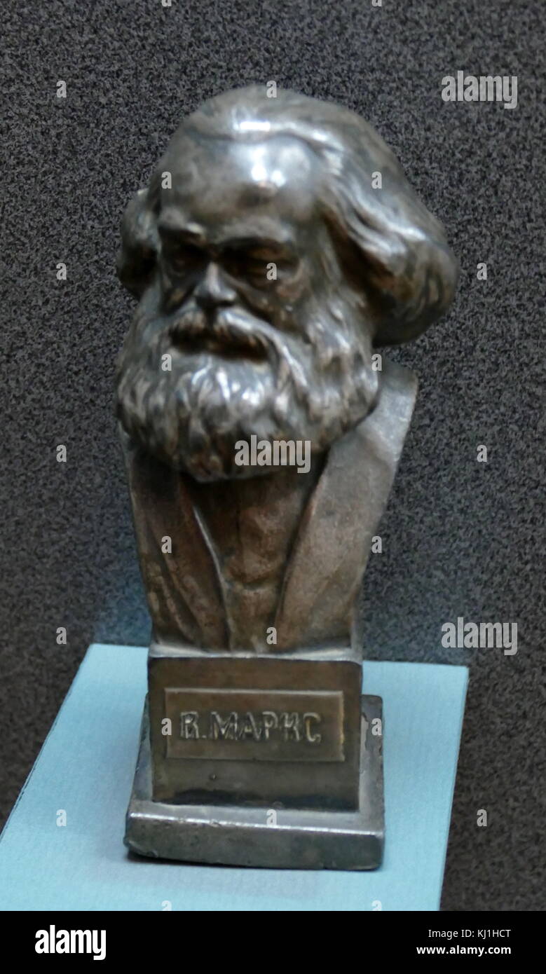 Sowjetische russische Büste von Karl Marx ca. 1925 Stockfoto