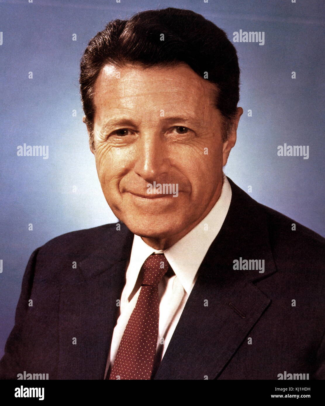Caspar Weinberger (1917-2006), US-amerikanischer Politiker und Geschäftsmann. Als prominenter Republikaner, diente er als Verteidigungsminister unter Präsident Ronald Reagan von 1981 bis 1987 Stockfoto