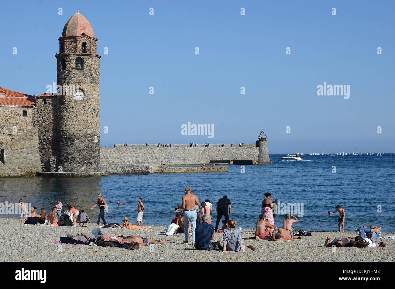 Collioure, Notre Dame des Anges Stockfoto