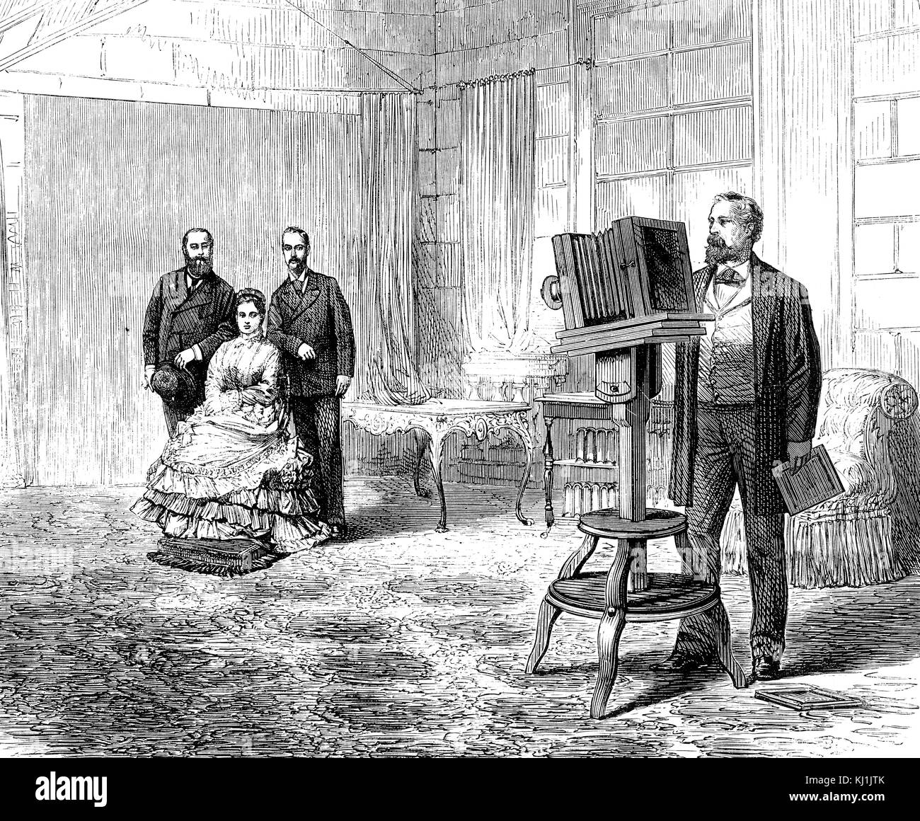 Gravur, Edward VII (1841-1910), Georg I. von Griechenland (1845-1913) und Olga Constantinovna von Russland (1851-1926) Während einer königlichen Besuch in Athen fotografiert werden. Vom 19. Jahrhundert Stockfoto Gravur, Edward VII (1841-1910), Georg I. von Griechenland (1845-1913) und Olga Constantinovna von Russland (1851-1926) Während einer königlichen Besuch in Athen fotografiert werden. Vom 19. Jahrhundert Stockfoto