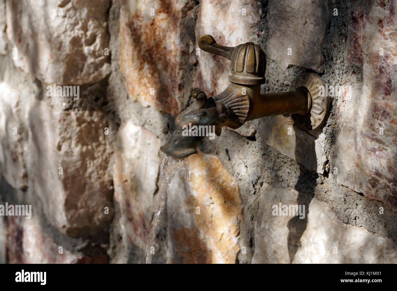 Tippen Sie geformt wie ein Fische Kopf, Archangelos, Rhodos, Dodekanes, Griechenland. Stockfoto