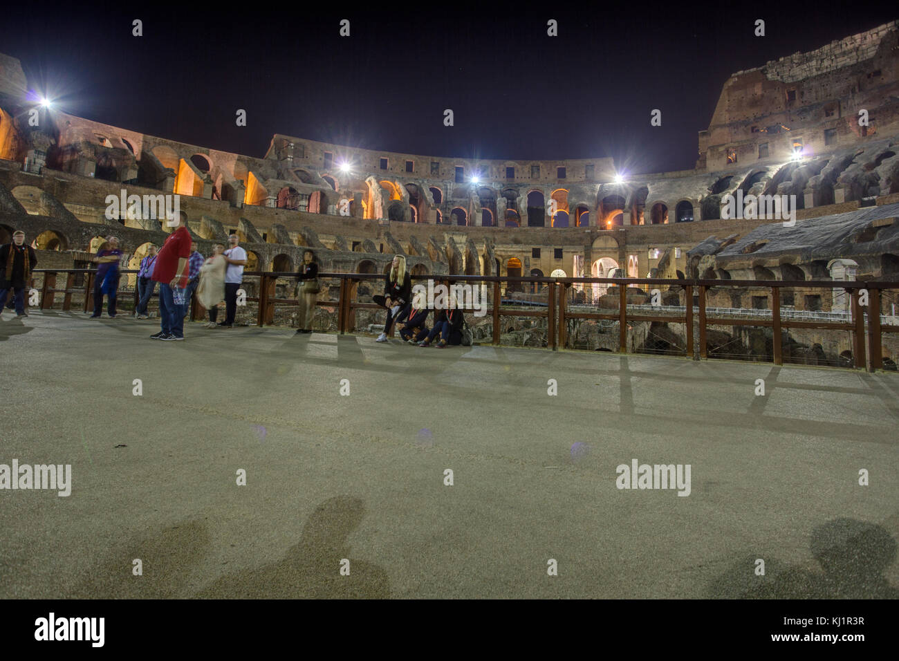 Nacht Foto des Kolosseum in Rom, Italien Stockfoto