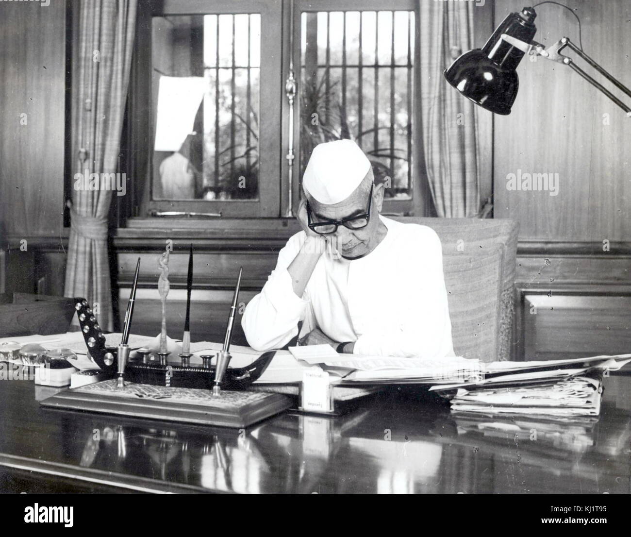 Chaudhary Charan Singh (1902-1987), Premierminister der Republik Indien, 28, Juli 1979 bis zum 14. Januar 1980. Er war der Führer der Janata Party und ein ehemaliger Chief Minister von Uttar Pradesh Stockfoto