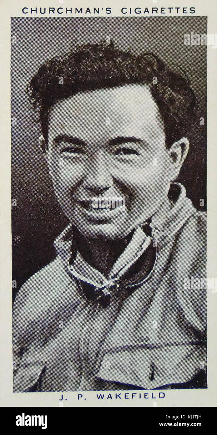 Churchman Könige von Geschwindigkeit Serie zigarette Karte, John Peter Wakefield (1915-1942) war ein englischer Rennfahrer. Vom 20. Jahrhundert Stockfoto
