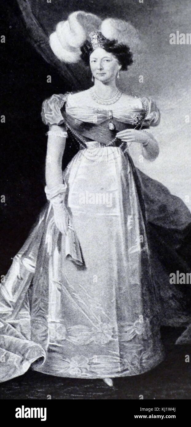 Portrait von Maria Fjodorowna (1847-1928) einer dänischen Prinzen und Kaiserin von Russland als Frau des Zaren Alexander III. Vom 19. Jahrhundert Stockfoto