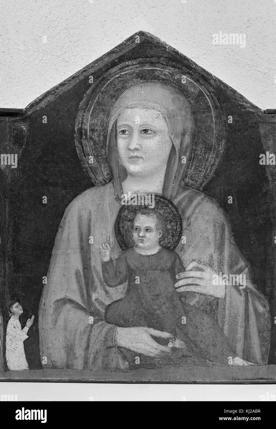 Pacino di Bonaguida - Madonna mit Kind und Heiligen - Walters 372494 - Center-Detail Stockfoto