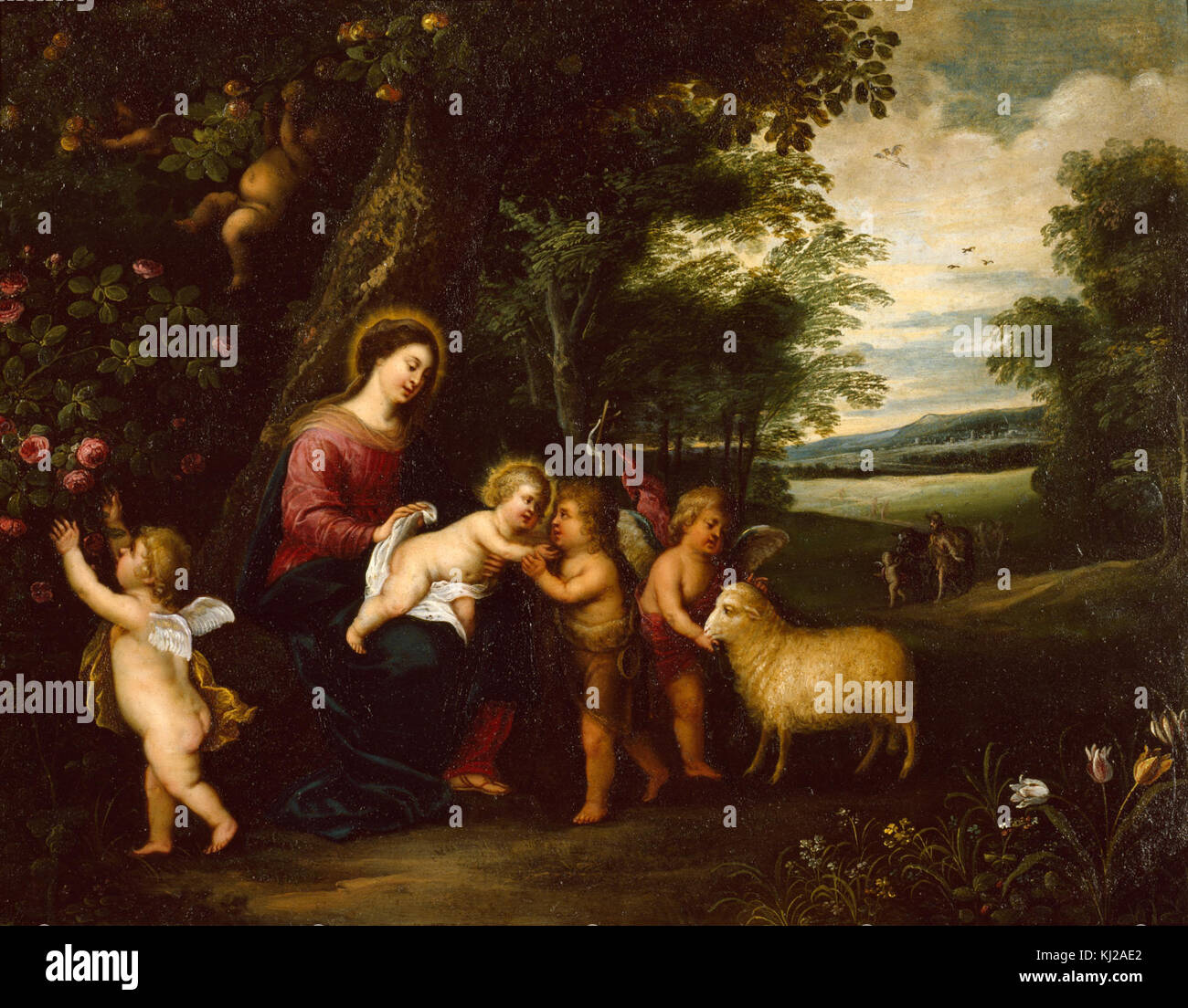 Peeter van Avont - Heilige Familie Abreise nach Ägypten - Walters 371197 Stockfoto