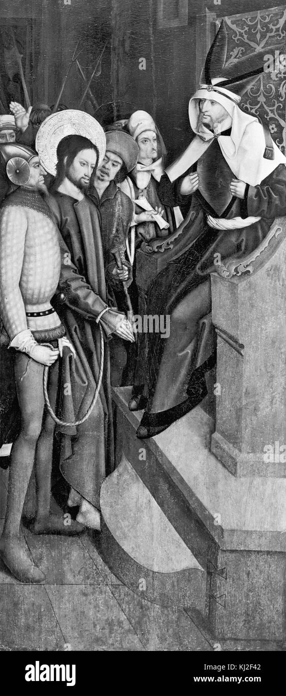 Bernhard Strigel - Christus vor den Hohenpriester - Walters 37673 Stockfoto