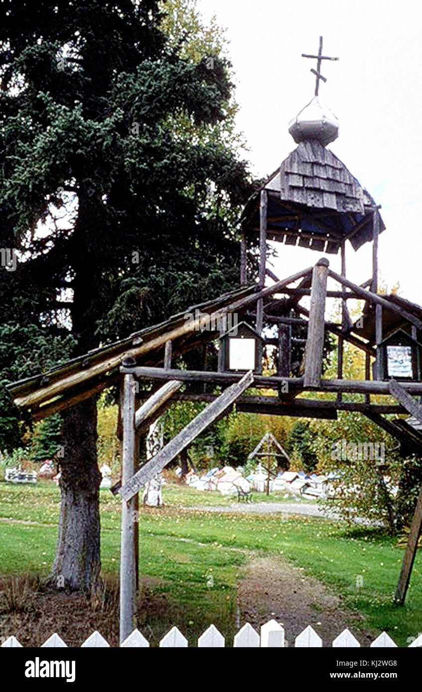 Eklutna Dorffriedhof Stockfoto