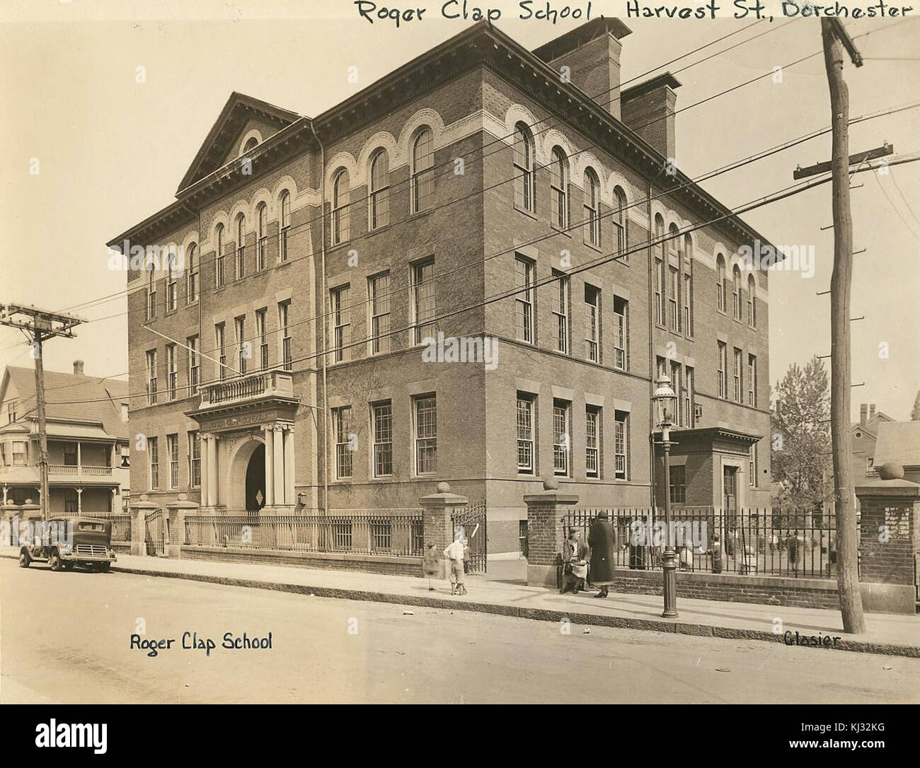 Roger Klatschen Schule - 403002031 - Stadt Boston Archiv Stockfoto