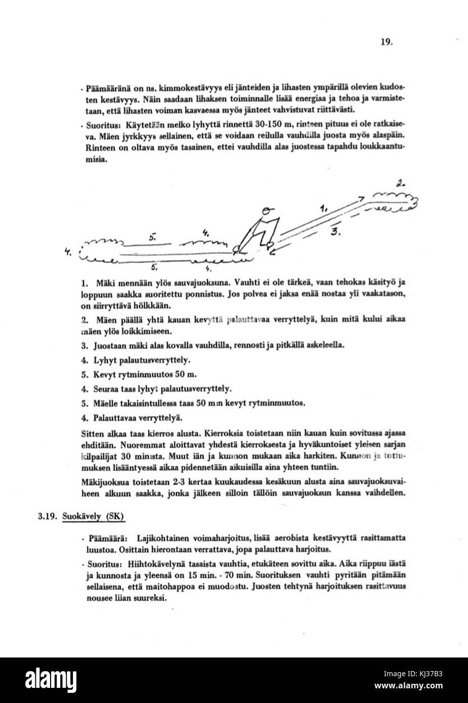 Mauri-Repo - akademisch - Nordic-walking-Material 1979 Stockfoto