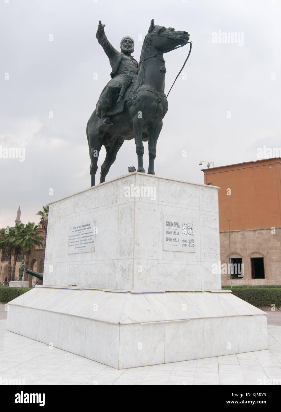 Ibrahim Pasha Statue an der Zitadelle. Ibrahim Pasha war der älteste Sohn von Muhammad Ali, der