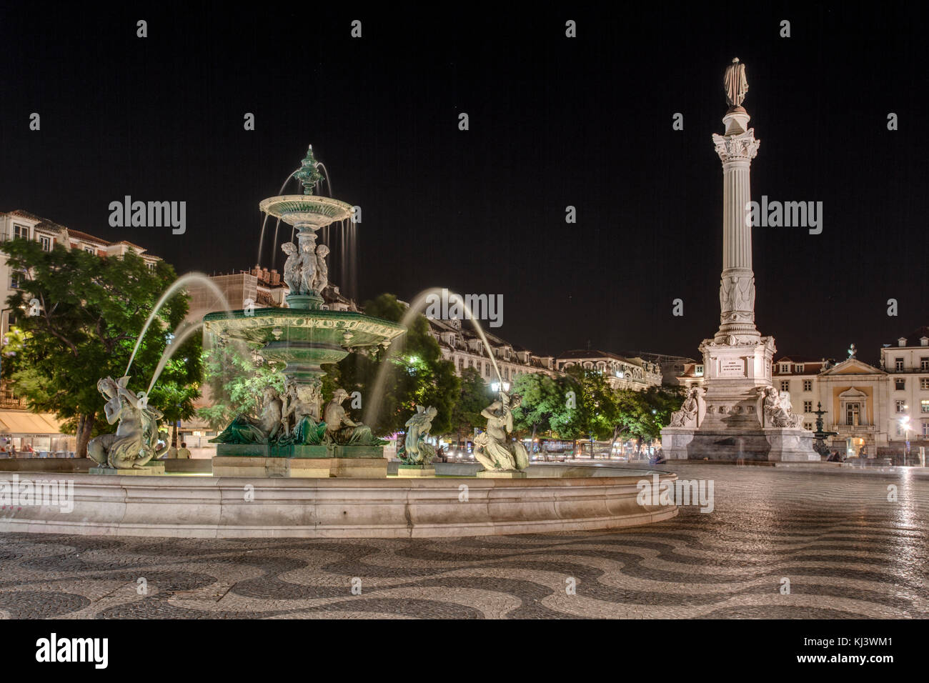 Dom Pedro IV Platz, Lissabon, Portugal Stockfoto