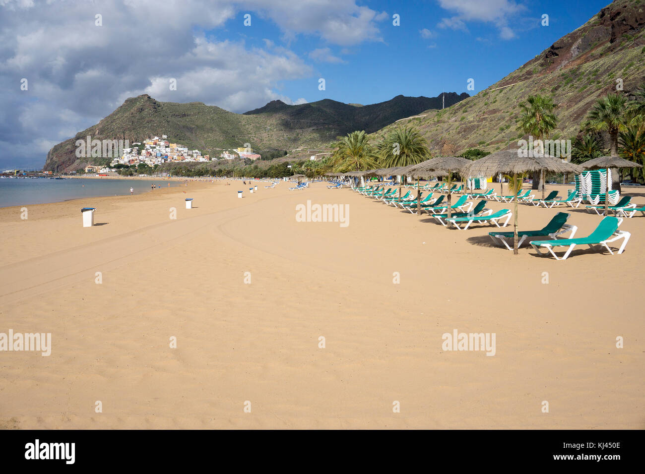 Playa Teresitas im Dorf San Andres, schönsten Strand auf Teneriffa, Teneriffa, Kanarische Inseln, Spanien Stockfoto