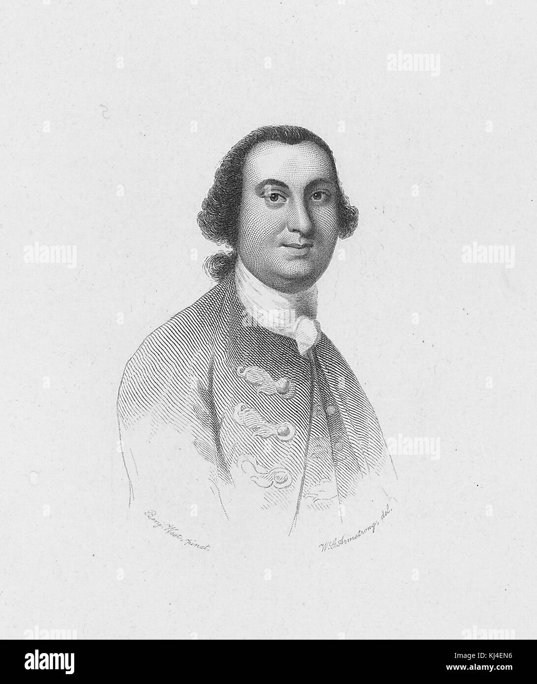 Porträt von Henry Bouquet, einem prominenten Offizier der britischen Armee im Französischen und Indischen Krieg und Pontiac's war, 1831. Aus der New York Public Library. Stockfoto