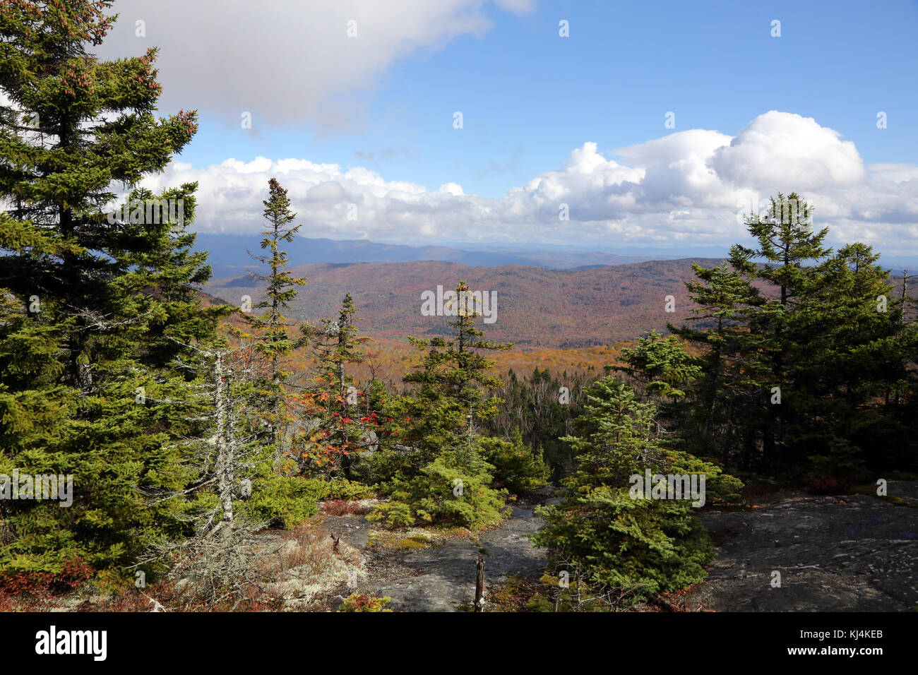 Aussichtspunkt, Camel's Hump, Vt, USA Stockfoto