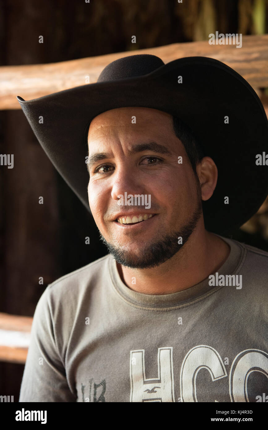Tabak Landwirt, Pinar del Rio, Kuba Stockfoto