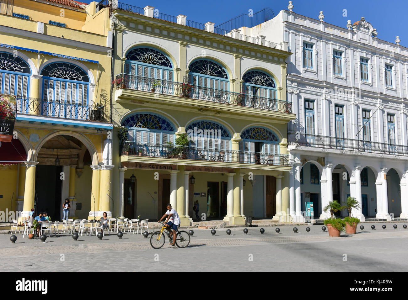 Plaza Vieja (den alten Platz) Habana Vieja, Kuba Stockfoto