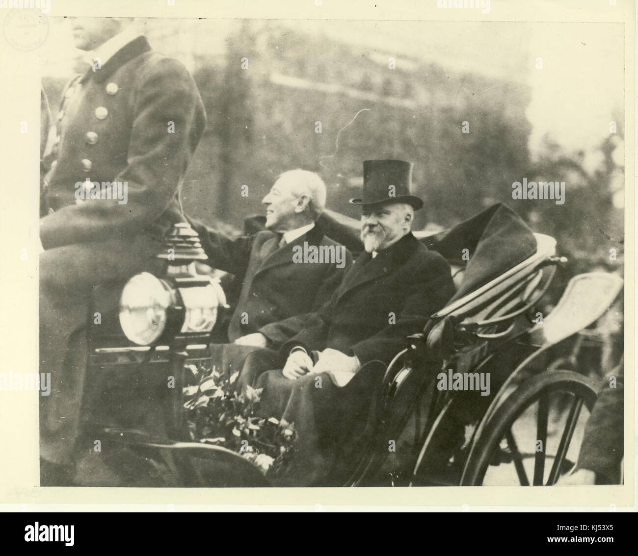 Präsident Wilson und Präsident Poincaré von Frankreich Stockfoto