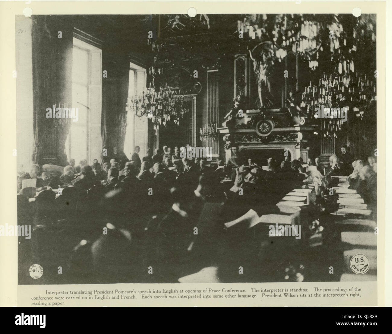 Präsident Poincare Rede Stockfoto