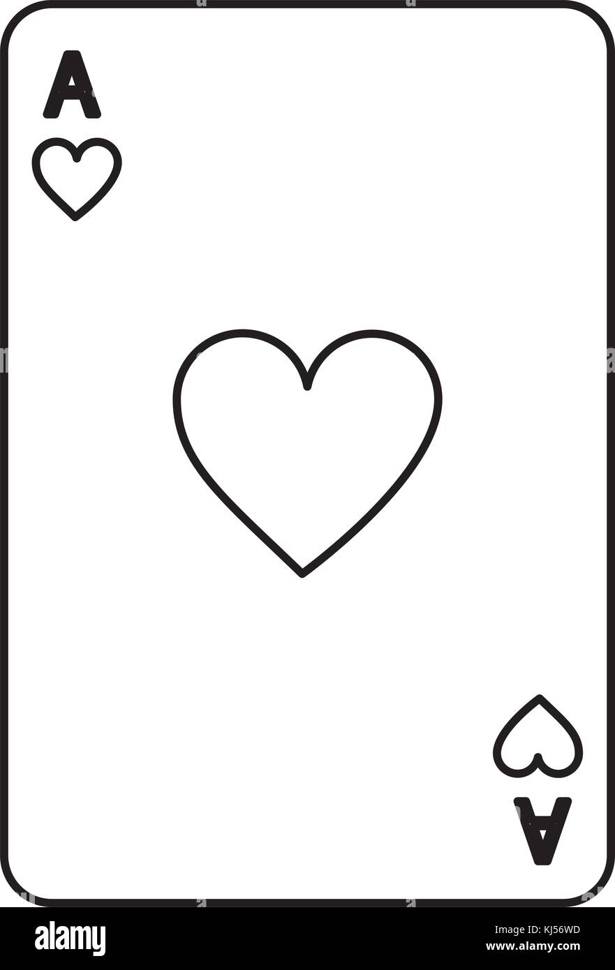 Poker Casino ace Herz Karte spielen Symbol Stock-Vektorgrafik - Alamy
