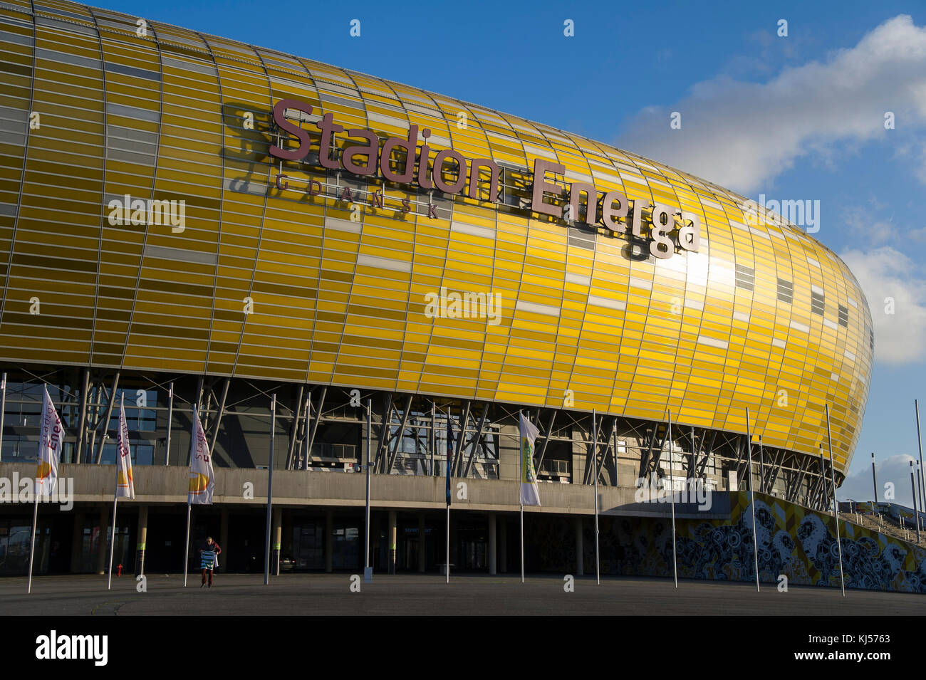 Stadion Energa Danzig in Danzig, Polen. 17. November 2017. Home Fußball Team Lechia Gdansk. Mit einer Kapazität von 41,620 Zuschauer ist die größte Arena i Stockfoto