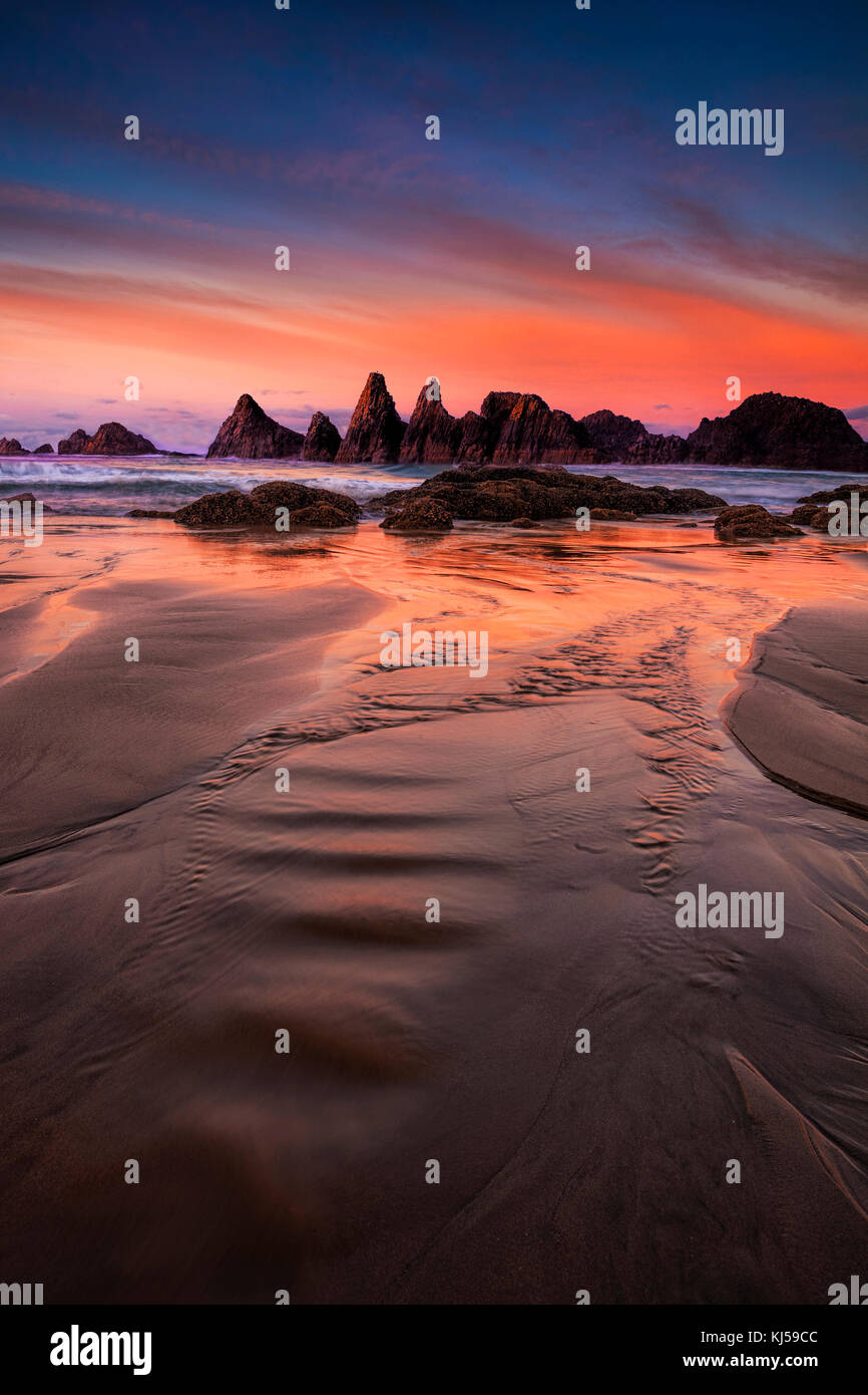 Seal Rock, Oregon bei Sonnenaufgang Stockfoto