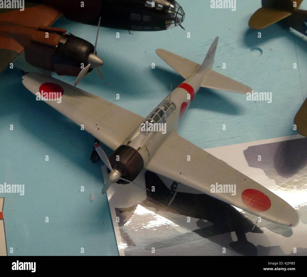 Modell der Mitsubishi A6M Zero', Japanischen Welt Krieg Zwei, Kampfflugzeuge Stockfoto