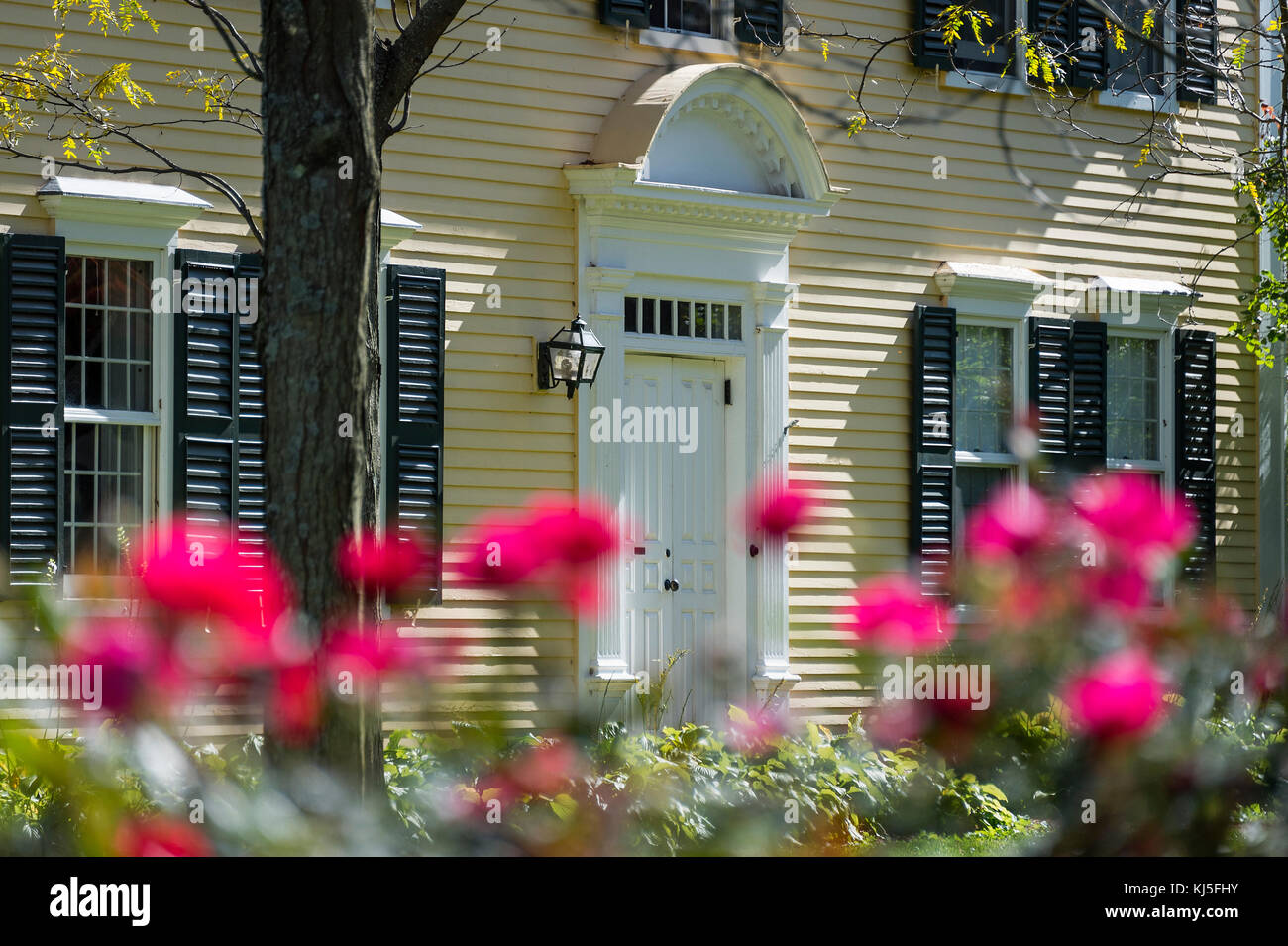 Haus im historischen Deerfield, Massachusetts, USA Stockfoto