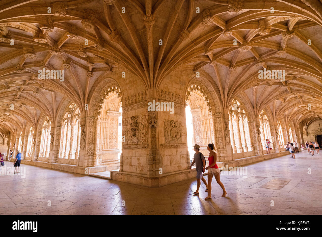 Barockes architektonisches Detail ist reich an das Kloster San Jerónimo, Lissabon, Portugal Stockfoto