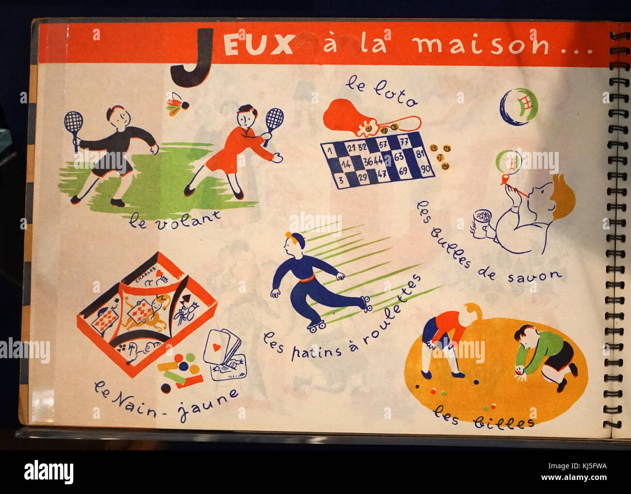 Studie Aids zu helfen, Kinder von wohlhabenden britischen Familien zu Erlernen einer zweiten Sprache (Französisch). Vom 20. Jahrhundert Stockfoto